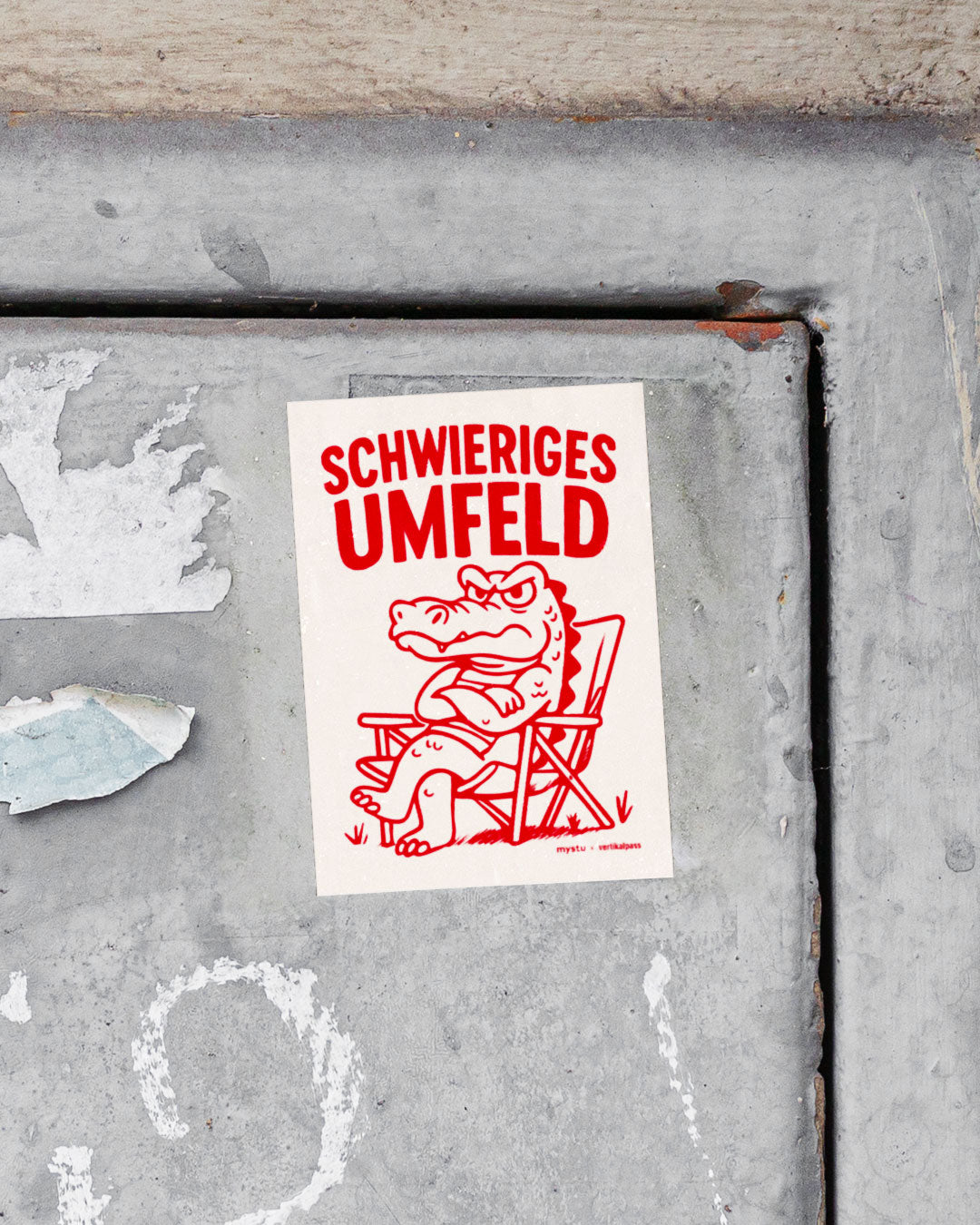 Sticker - Schwieriges Umfeld Frontansicht – mystu Stuttgart