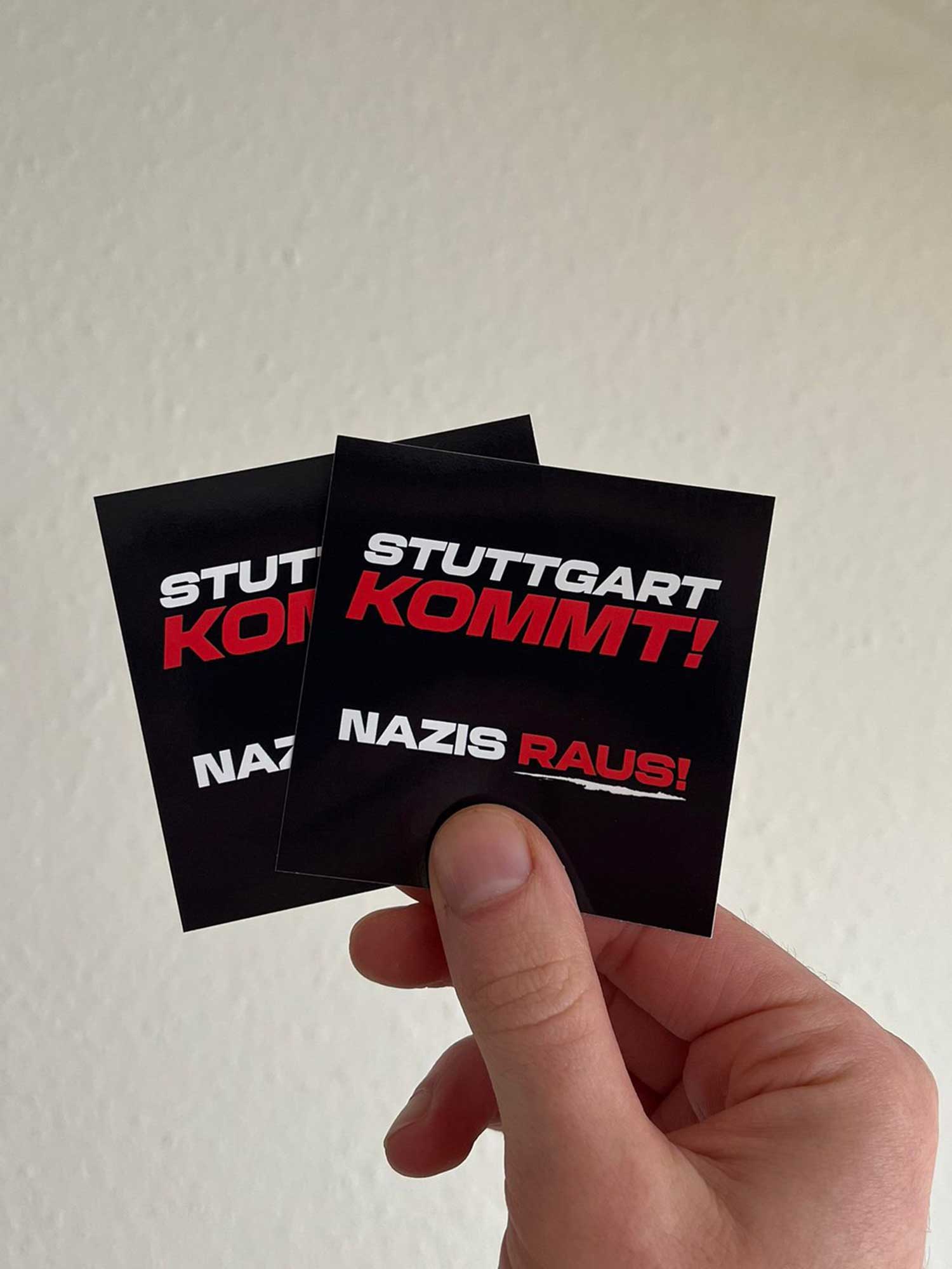 Stuttgart kommt Nazis raus Sticker 2