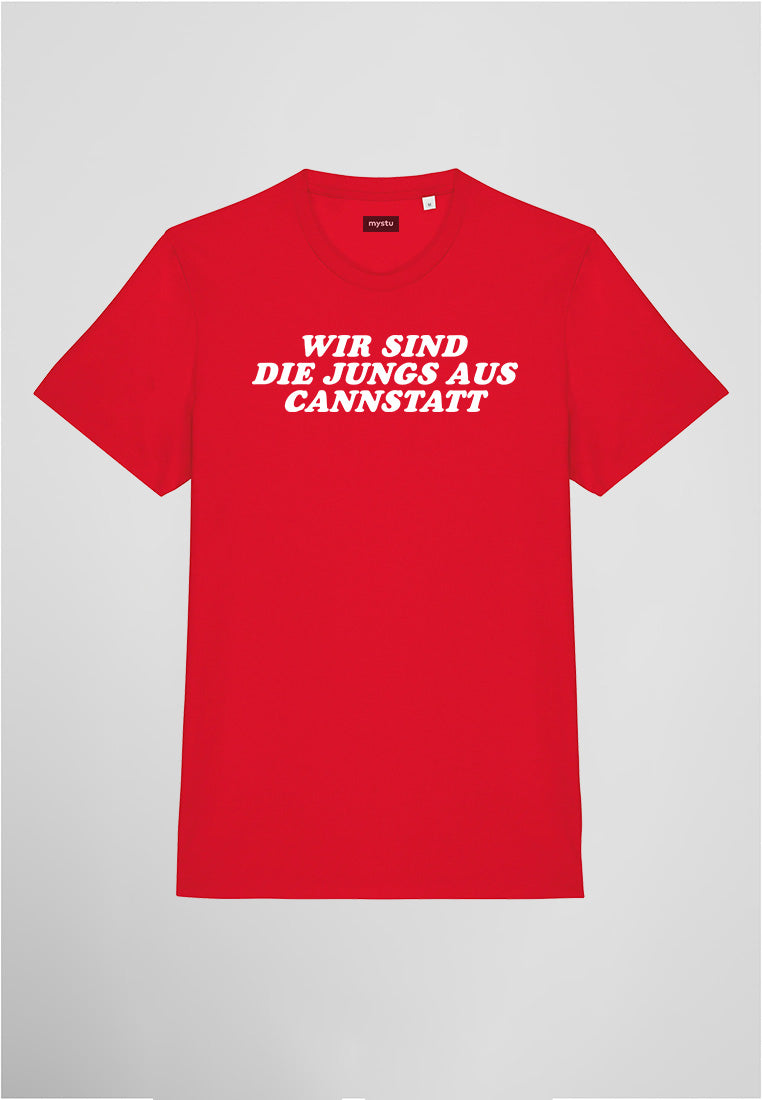 Regular Tshirt Wir sind die Jungs aus Cannstatt in rot Vorderansicht